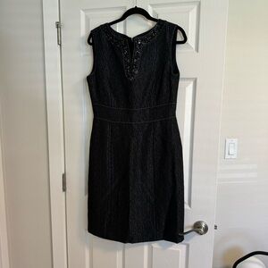 Tahari metallic dress